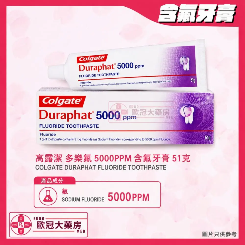 高露潔 多樂氟 5000PPM 含氟牙膏 51克 COLGATE DURAPHAT FLUORIDE TOOTHPASTE