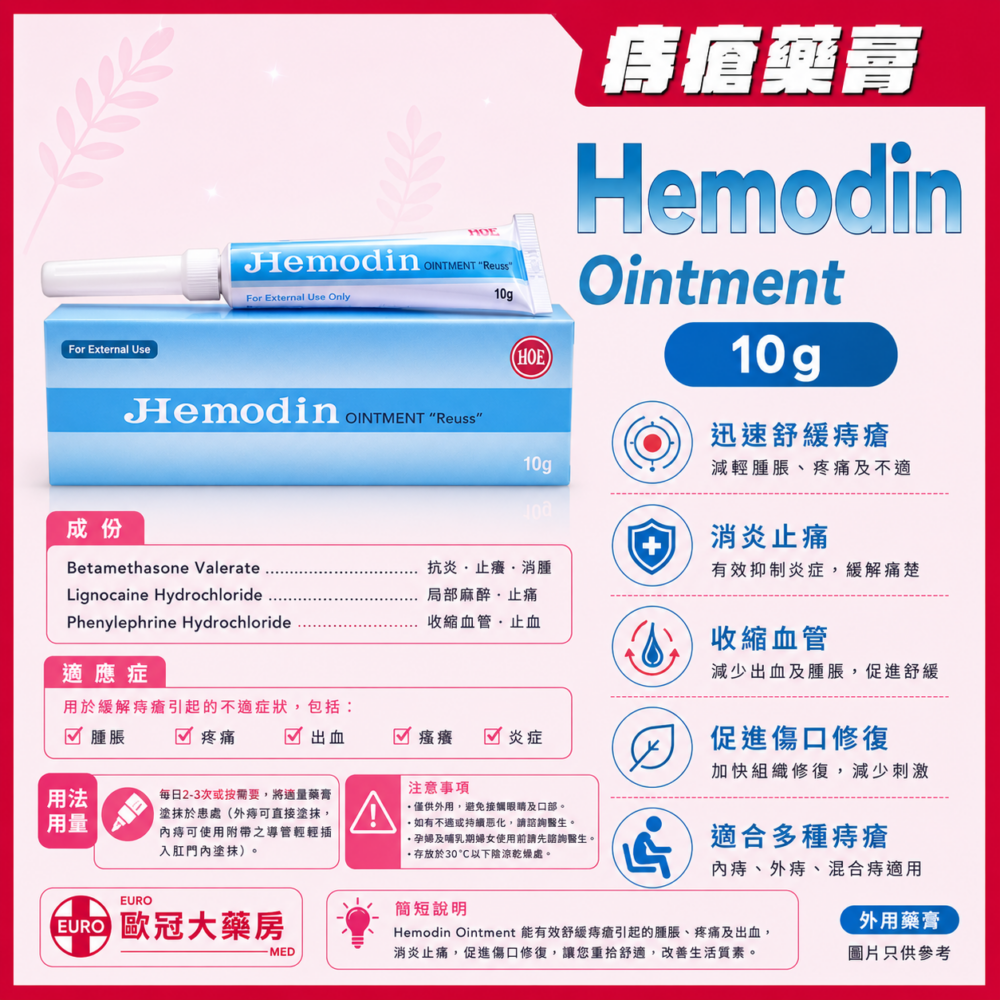 Hemodin Ointment 10g (HK-50662)