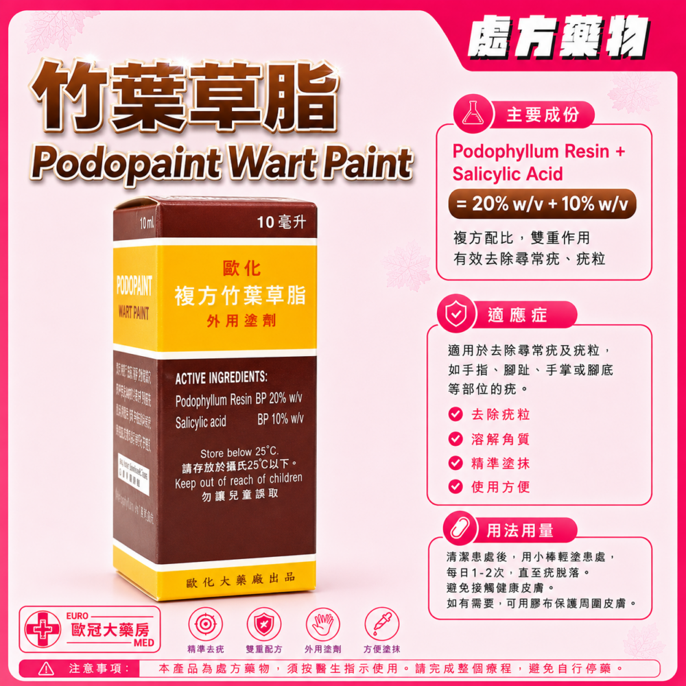 竹葉草脂 Podopaint Wart Paint (HK-36540) 竹葉草脂 Podopaint Wart Paint (HK-36540)