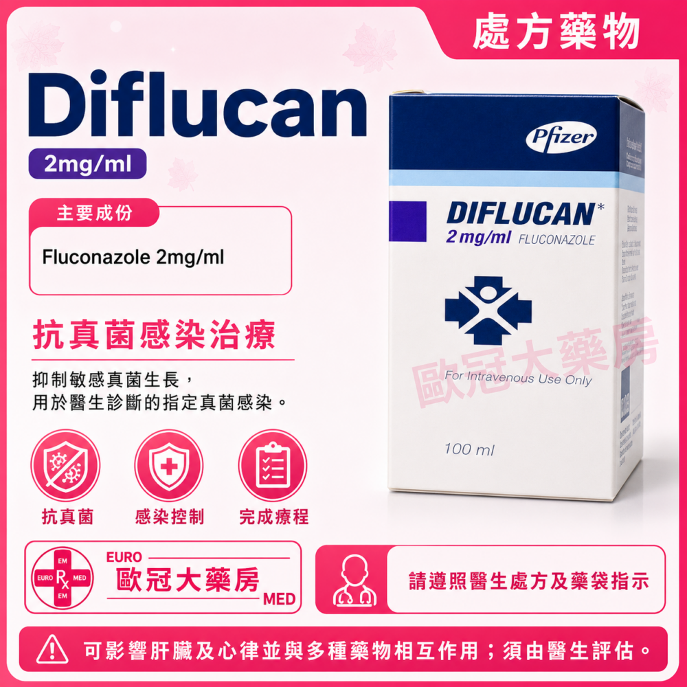 Diflucan (Fluconazole) 2mg/ml Injection 50ml (HK-32536)
