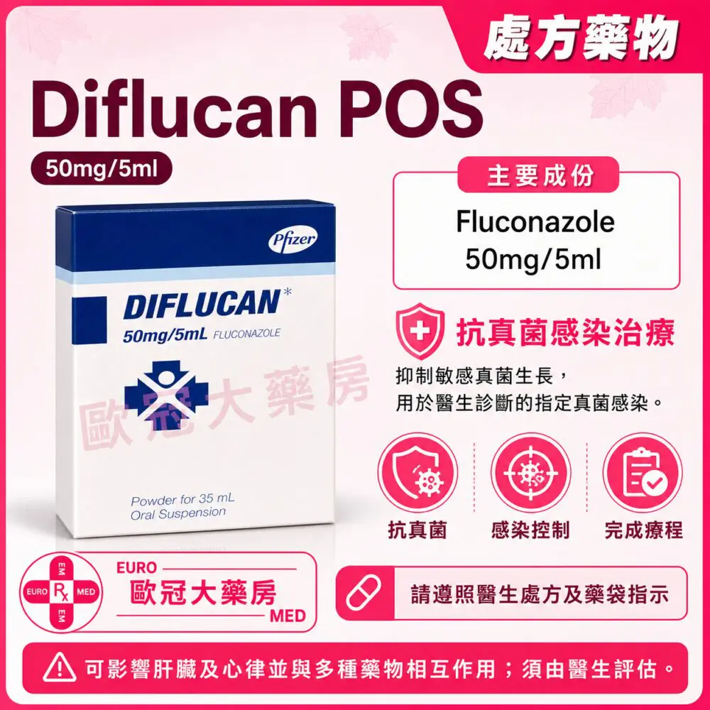 Diflucan POS (Fluconazole) 50mg/5ml Oral Suspension 35ml (HK-38313)