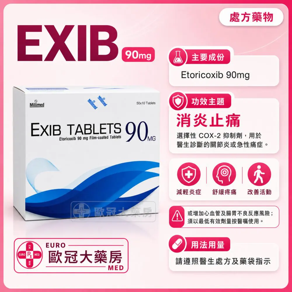 Exib (Etoricoxib) 90mg Tablet (HK-67059) Exib (Etoricoxib) 90mg Tablet (HK-67059)
